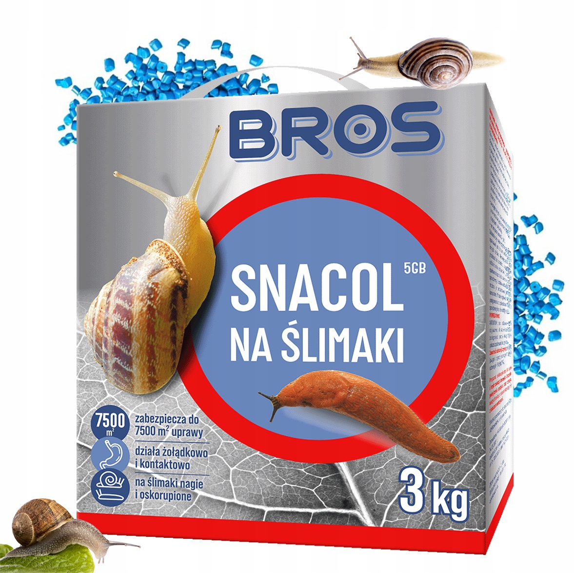 Snacol 5GB Bros Trutka Na Ślimaki Środek Zwalcza Ślimaki Granulat 3kg