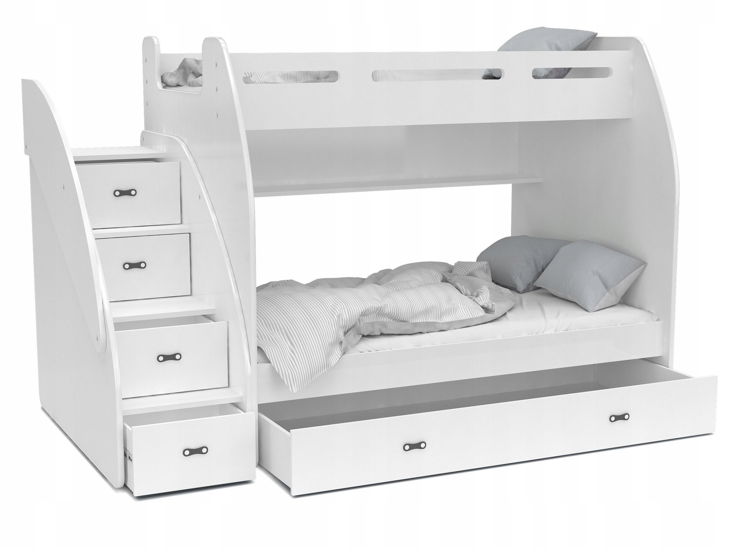 двухъярусная кровать ДЖОЗИ белизна лестницы ящики, полка
