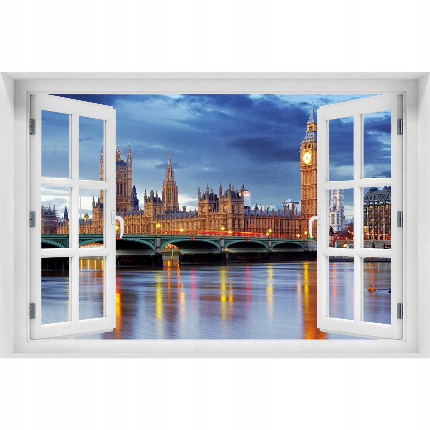 

Naklejka na ścianę 3D Okno Tamiza Londyn 150x100