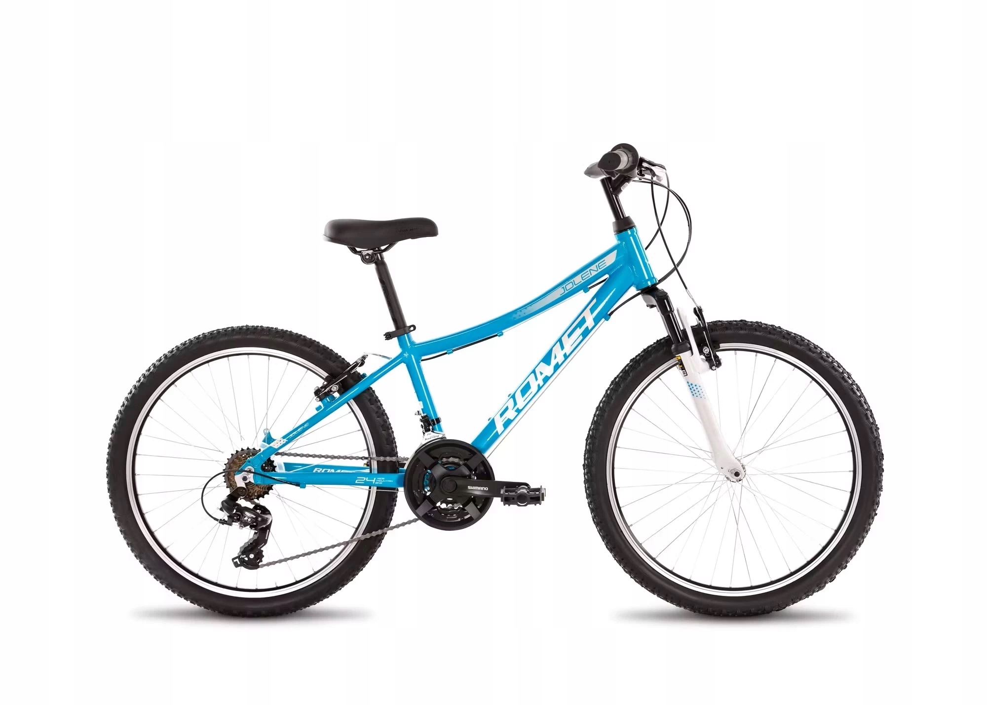 Rower dziecięcy dla dziewczynki Romet Jolene 24 Turkusowy