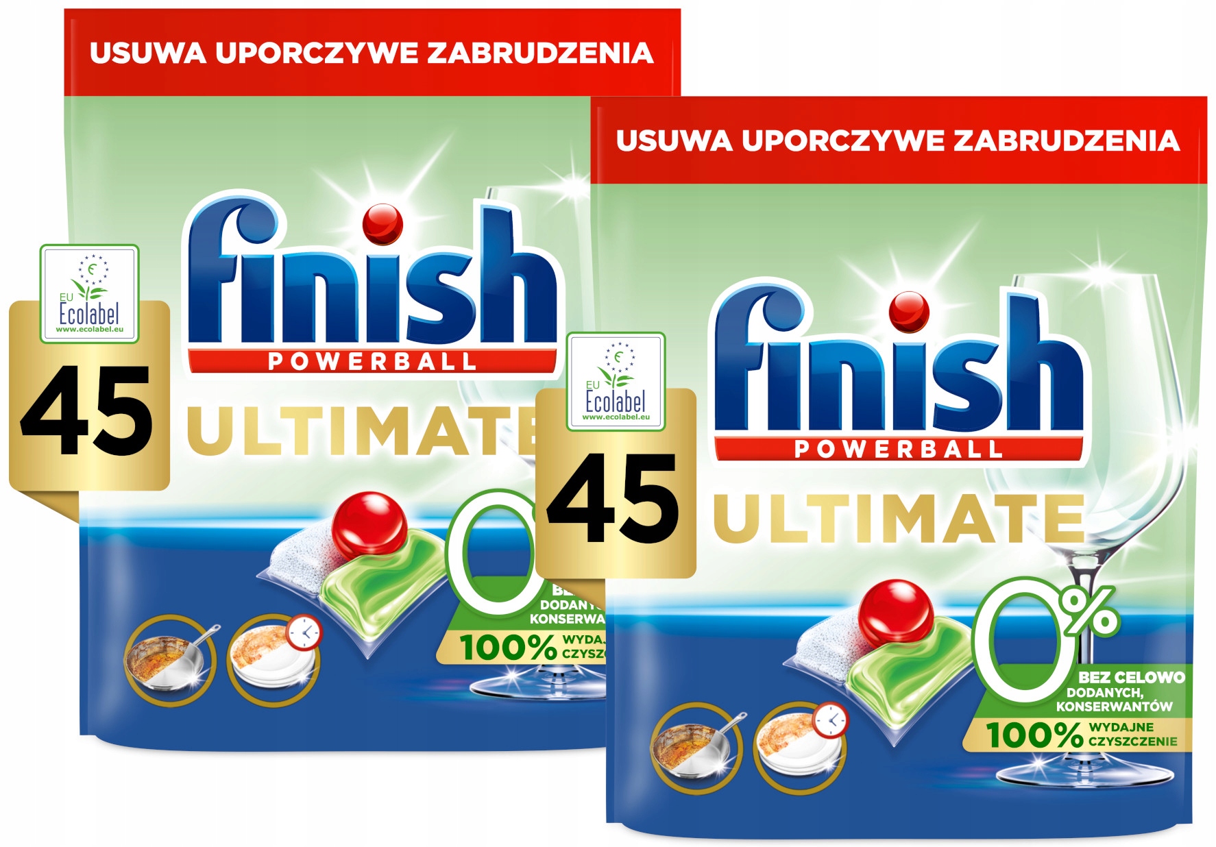 Levně Finish Kapsle do myčky nádobí Powerball Ultimate 0% 45 kusů
