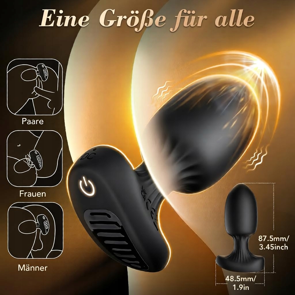 LUSTIGER Analny Wibrator Dla Kobiet Mężczyzn Z Aplikacją 9 Trybów Wibracji — miniatura 5