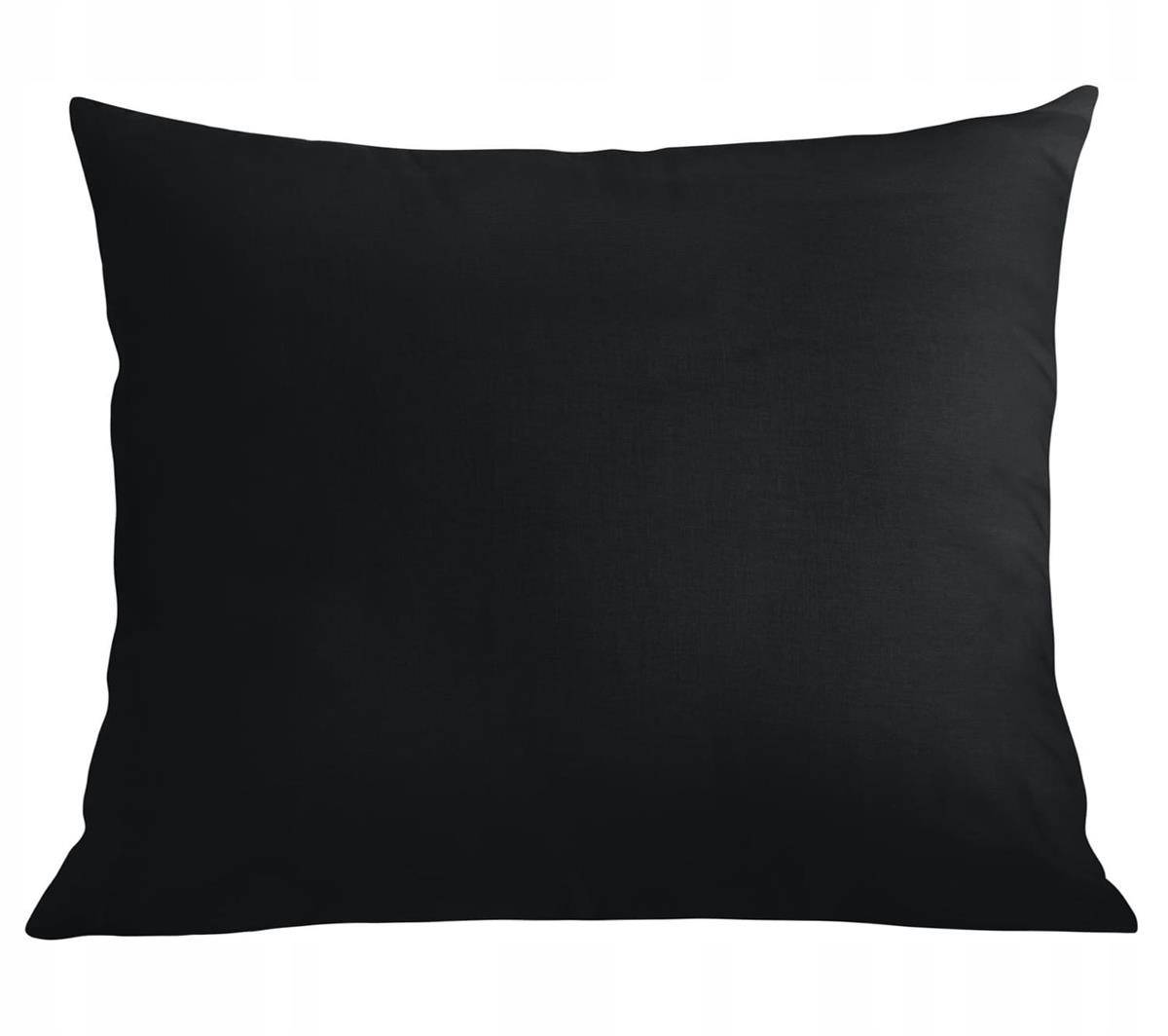 POSZEWKA JAŚIEK MIKROFIBRA CZARNY GŁADKI 40x50CM