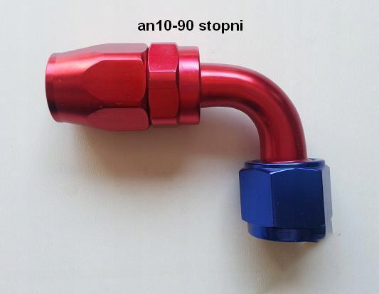Końcówka złączka przewodów 90' stopni AN-10 alumin