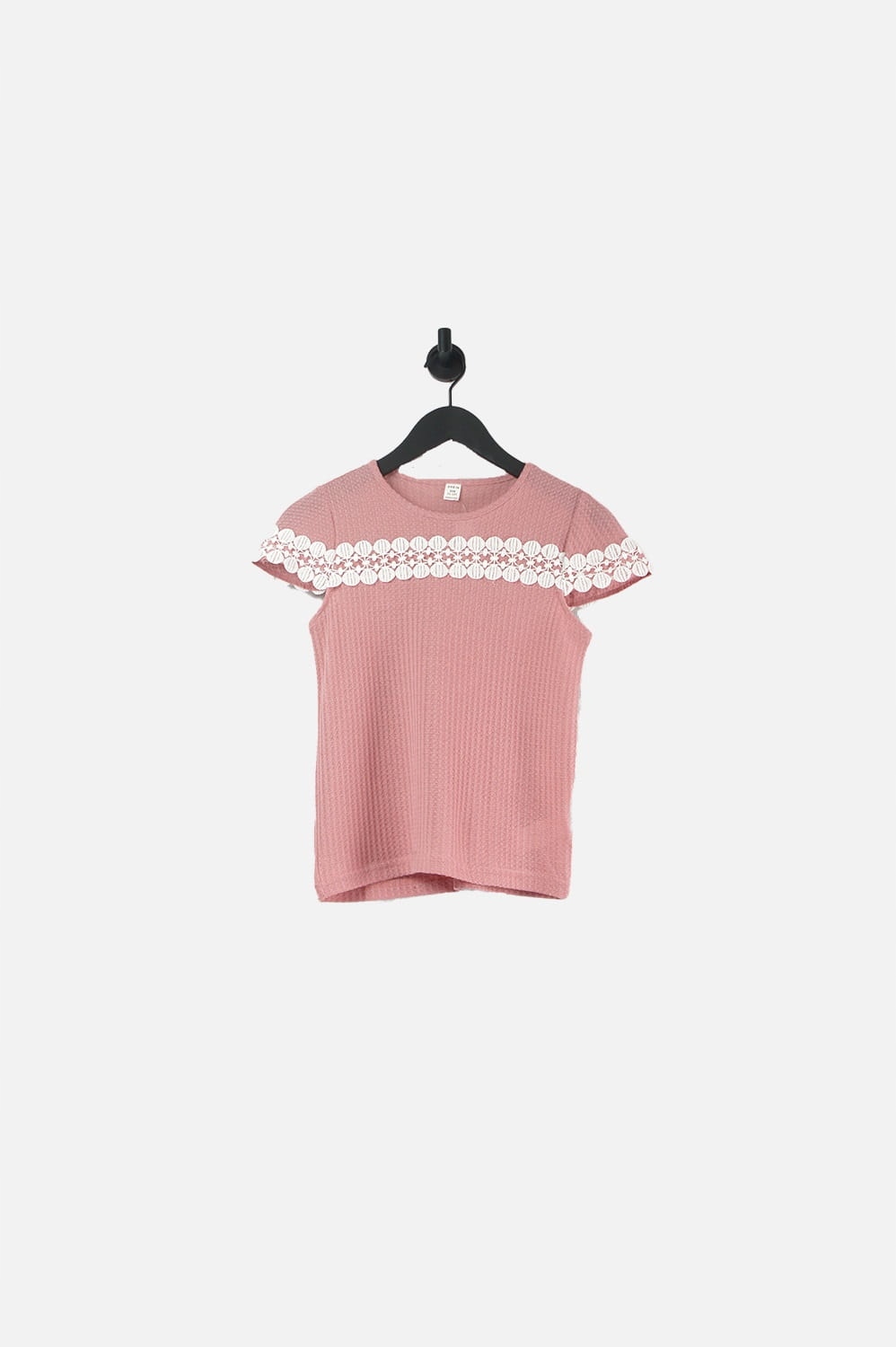 SHEIN RÓŻOWA BLUZKA KRÓTKI RĘKAW HAFT (11-12L)