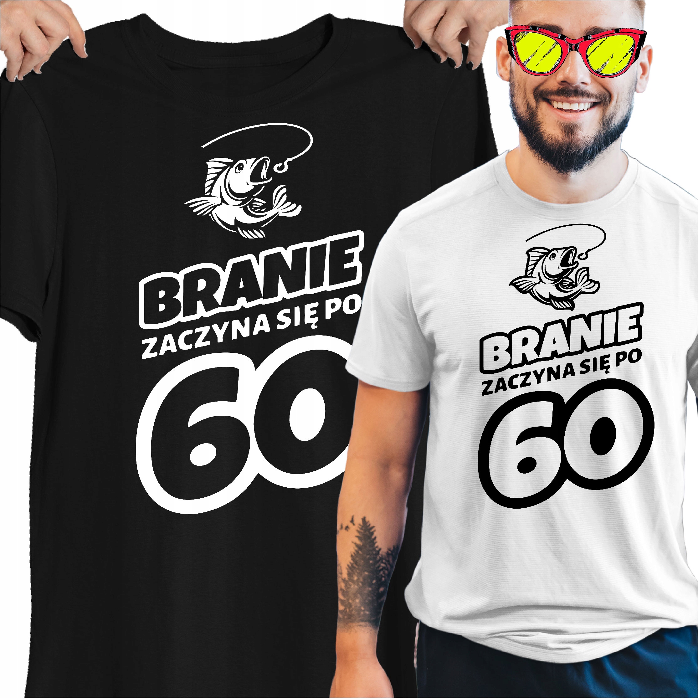 

Koszulka Dla Wędkarza Branie Zaczyna Się Po 60-TCE