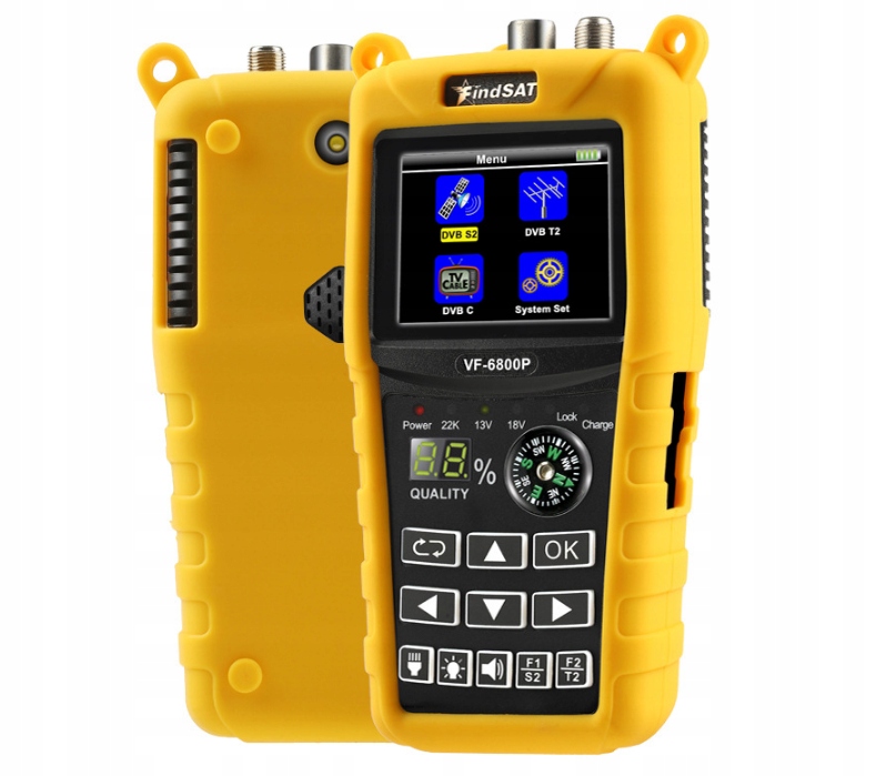 MIERNIK SYGNAŁU ANTEN NAZIEMNEJ TV DVB-T2 KABLÓWKI DVB-C SAT DVB-S2 COMBO