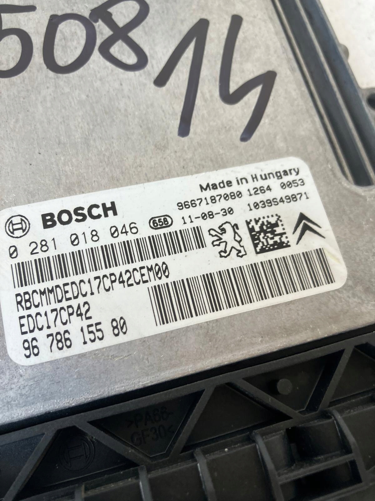 computer Motore PEUGEOT 508 2.2 HDI 9678615580 9667187080