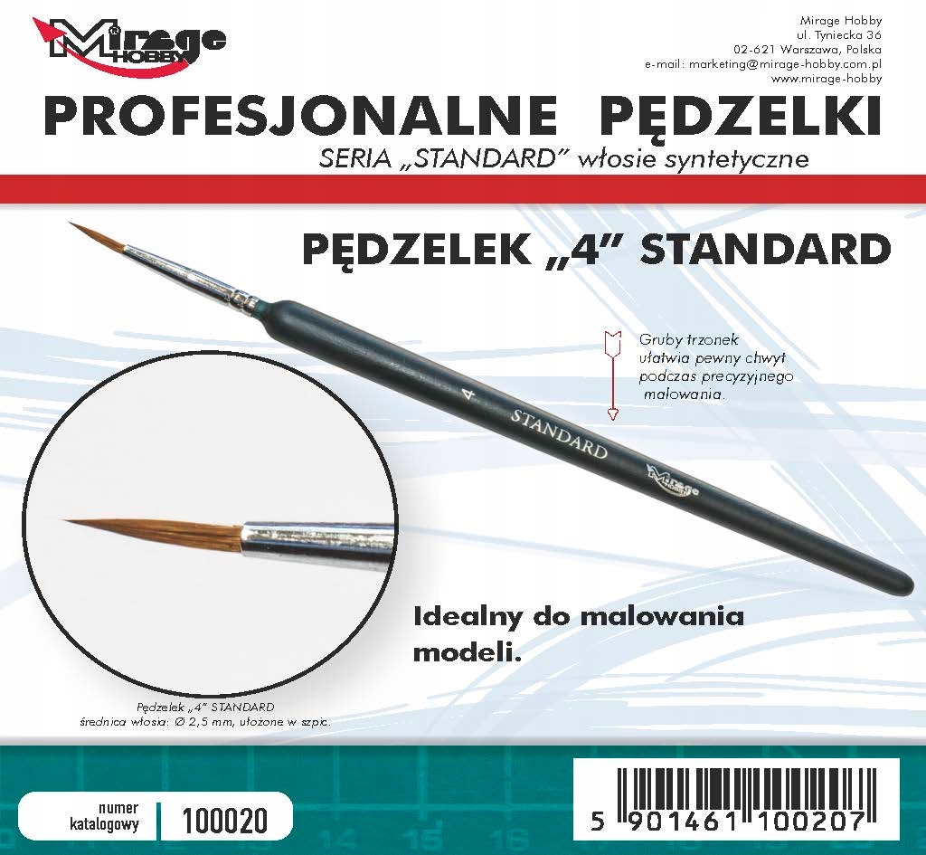 

Pędzel Mirage 100020 Standard nr 4 (syntetyczne)