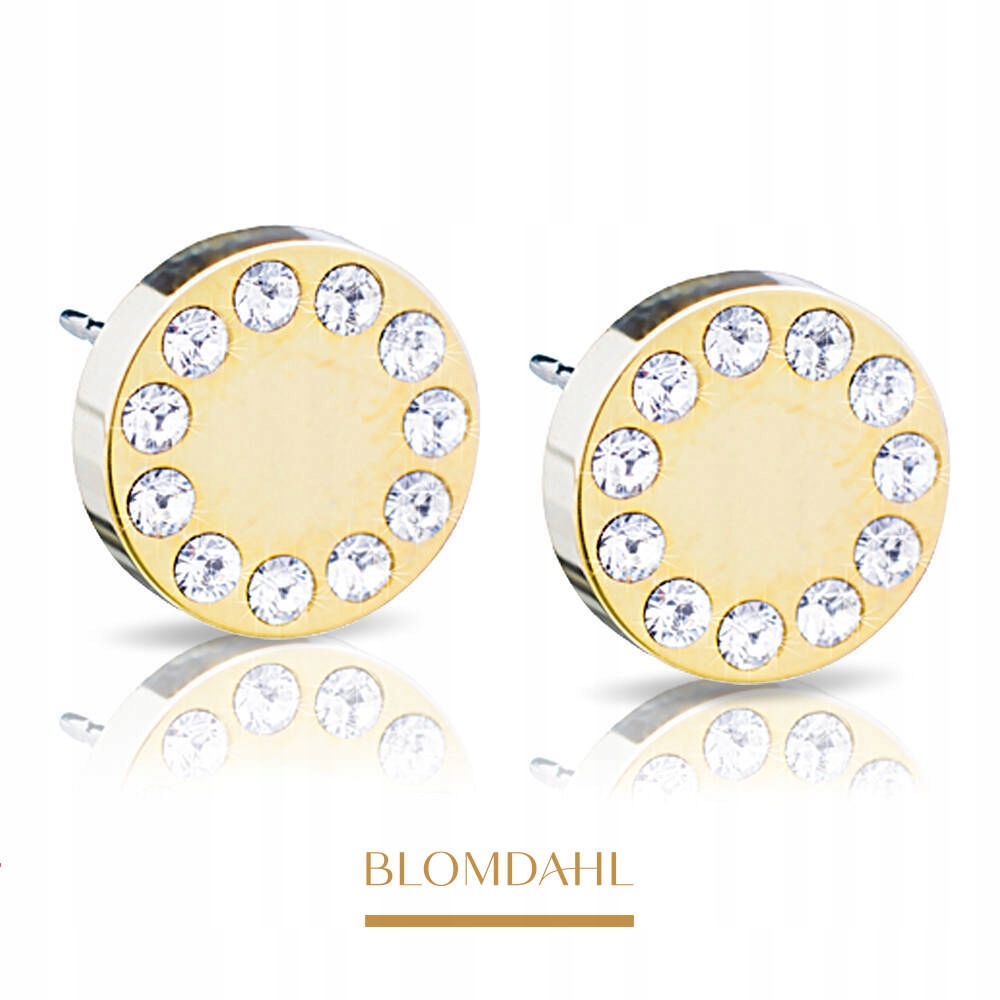 Hypoalergenní Náušnice Blomdahl Brilliance Puck Crystal 8 mm