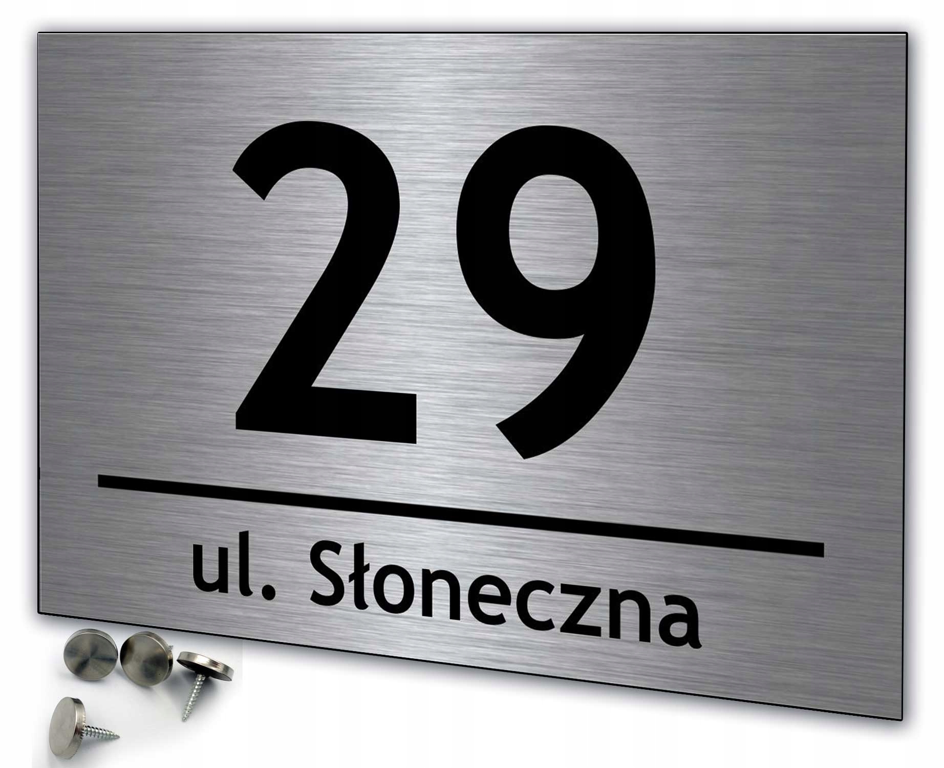 

Tablica tabliczka adresowa numer domu Aluminiowa