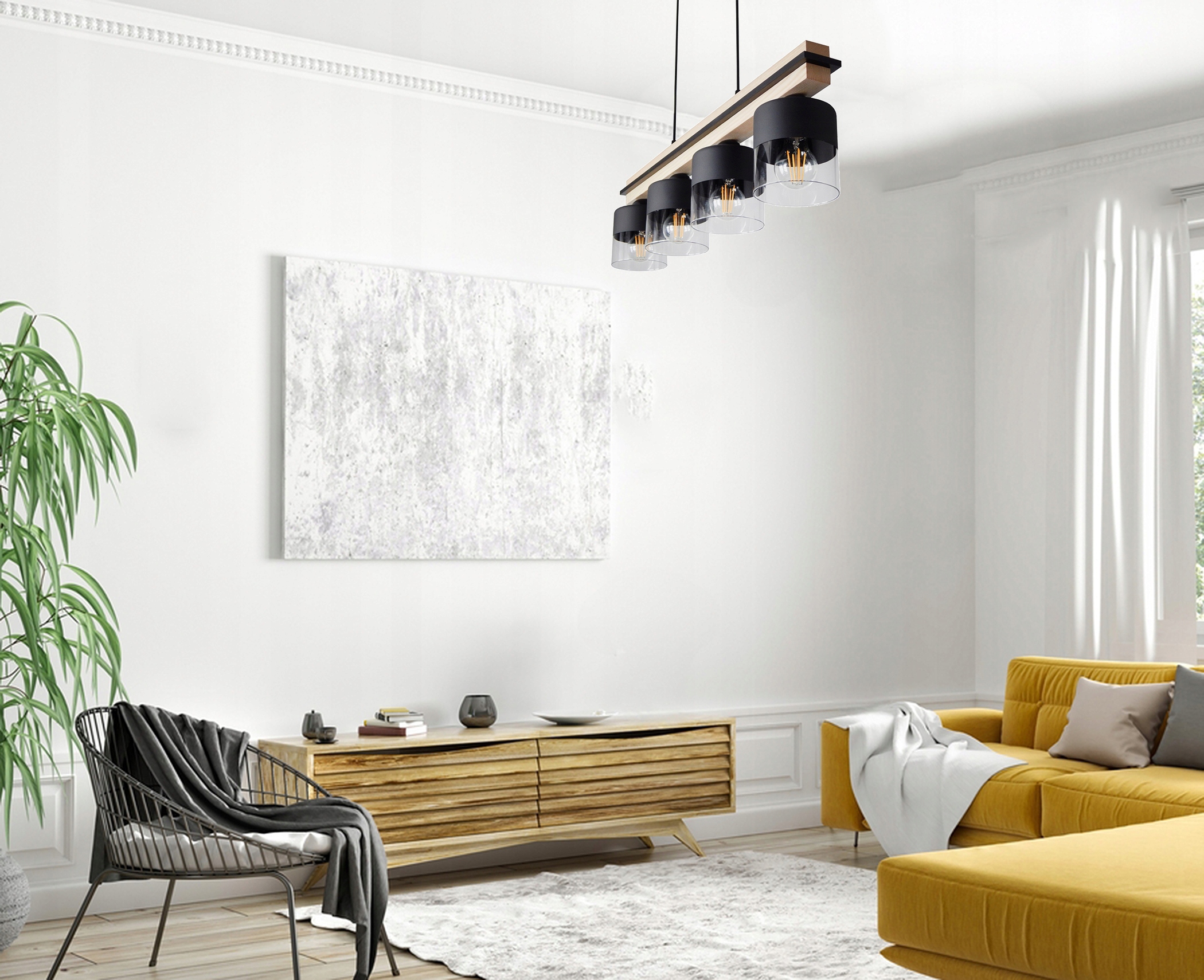 LAMPA WISZĄCA SUFITOWA PLAFON ŻYRANDOL DREWNIANY DO KUCHNI SALONU JADALNI Marka Adex