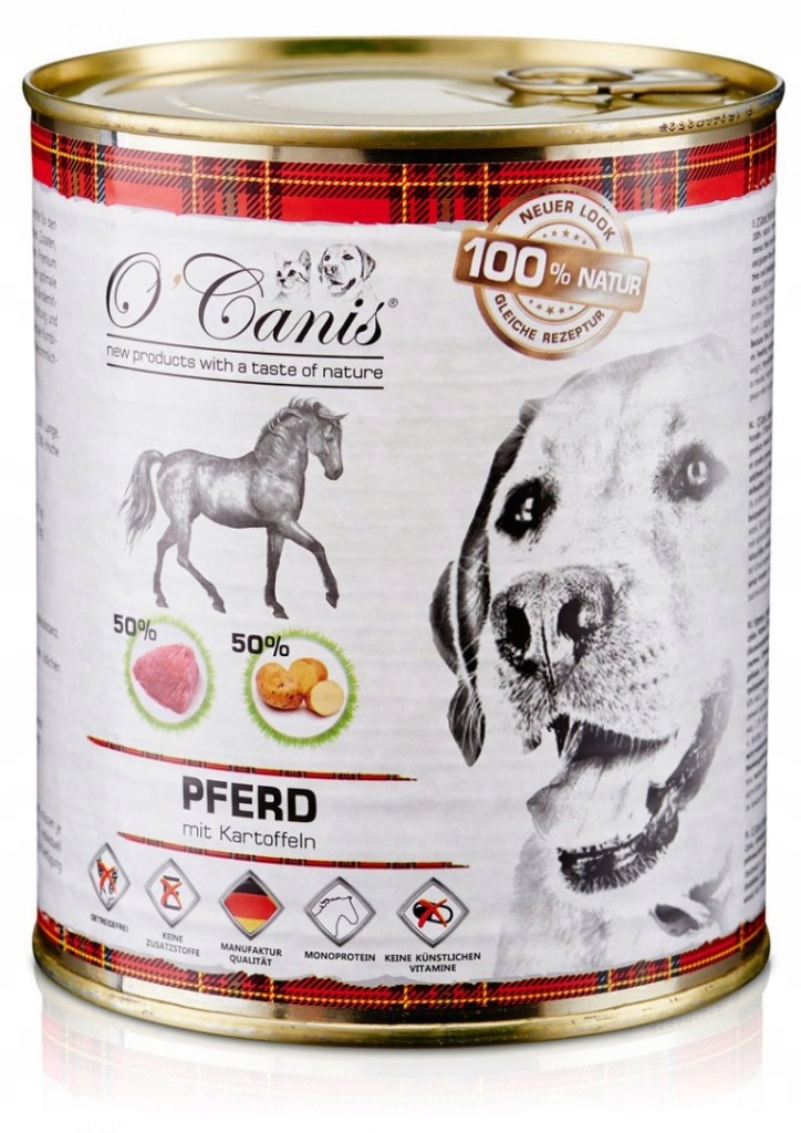 O'canis mokré krmivo pro psy Koňské maso s bramborami 12x800g