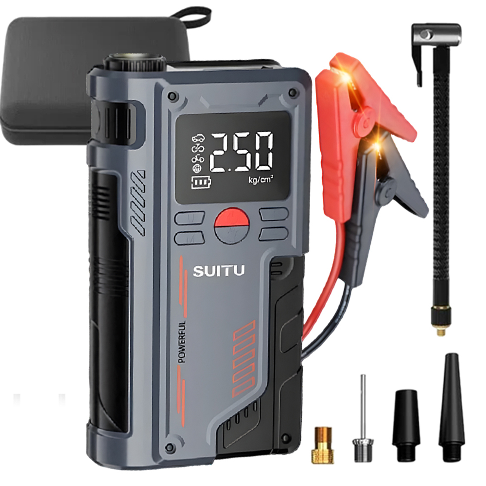 Silný Startér Startování Booster Powerbanka S Vzduchovou Pumpou