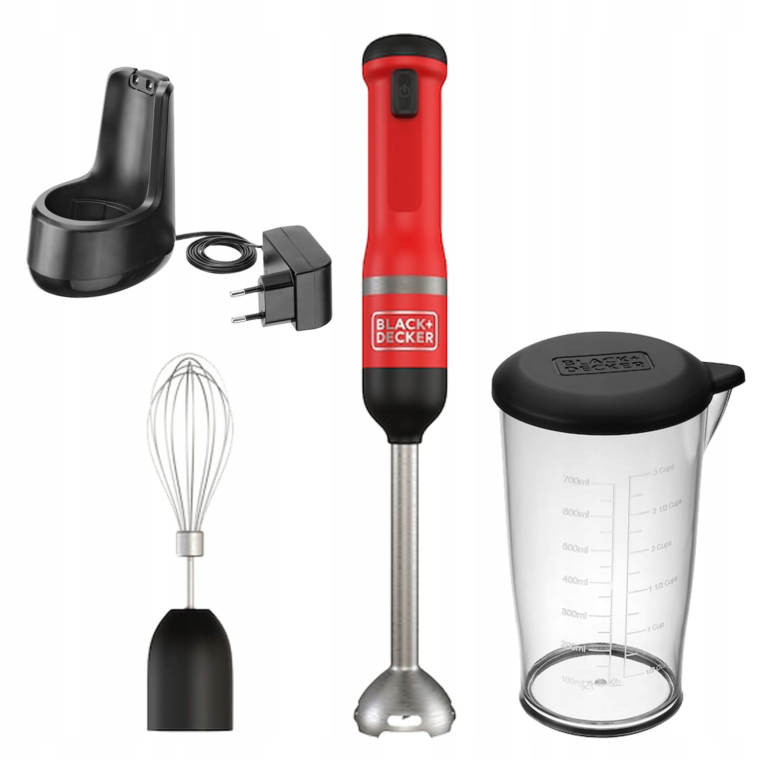 Black Decker Tyčový Mixér 7,2V 2v1 Red BCKM1012KR Červený Príslušenstvo