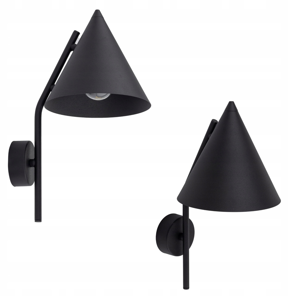 Tk Lighting Černé nástěnné svítidlo s kuželovitým stínítkem Cono E27 10041