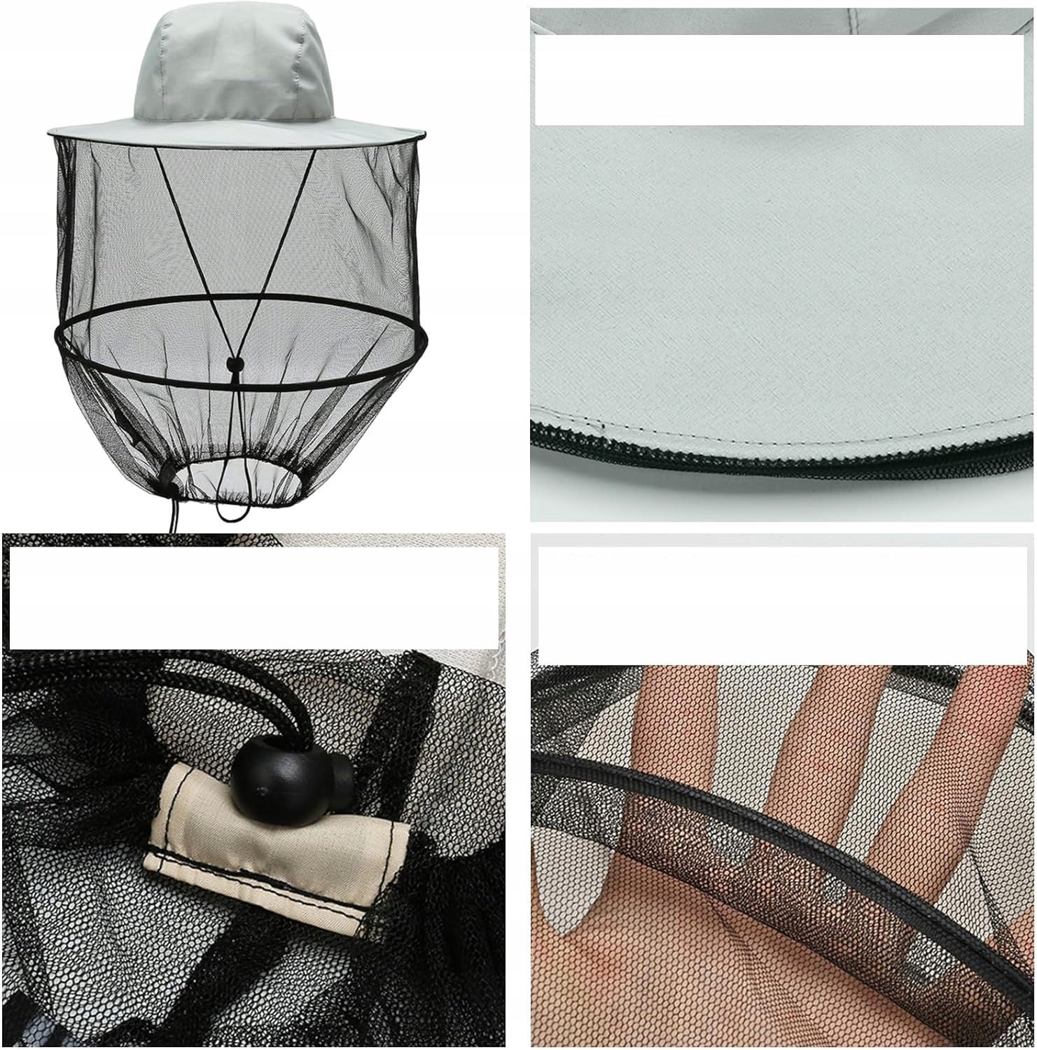 Kapelusz Wędkarski Z Moskitierą Na Komary I Owady Siatka Pszczoły Ochronny Rodzaj kapelusz