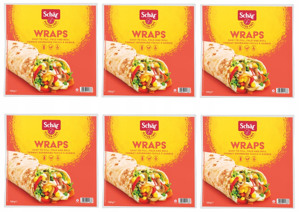 Schar Tortilla Wraps bez lepku 2ks 160g x6