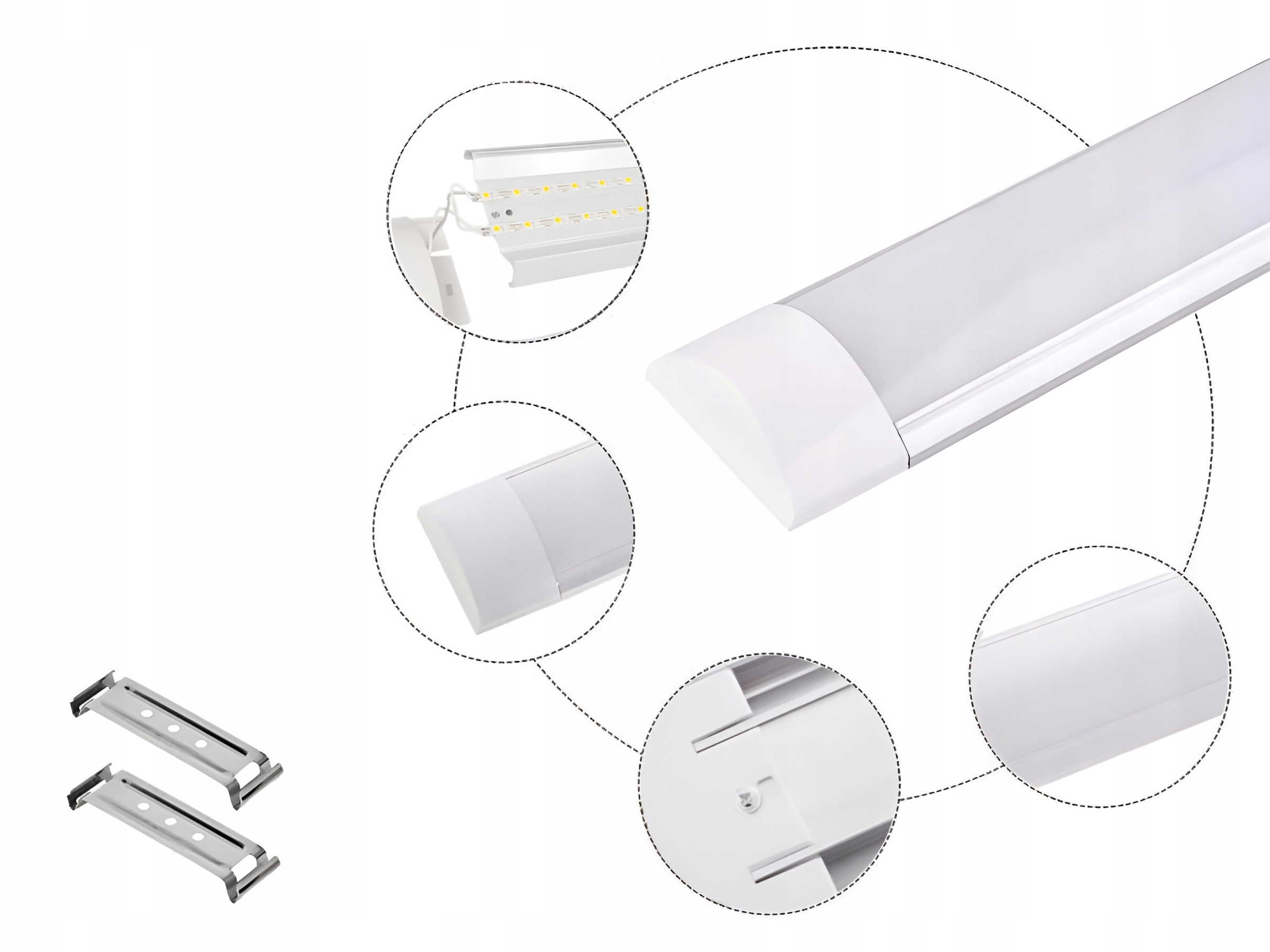 4x LAMPA LED 120CM NATYNKOWA ŚWIETLÓWKA DO GARAŻU 6500K 160W MOCNA Rodzaj LED