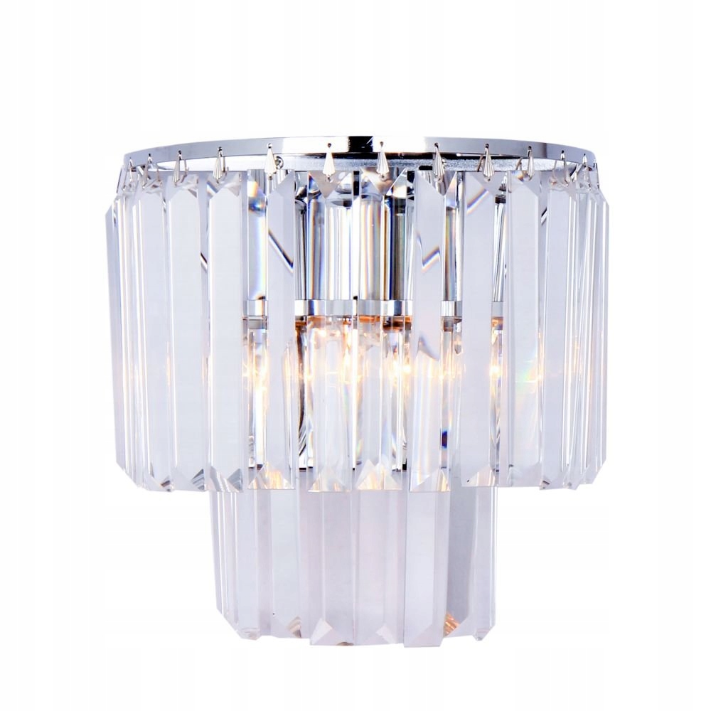 Nástenná chrómová glamour lampa do obývačky Amedeo 2xE14 Zuma Line