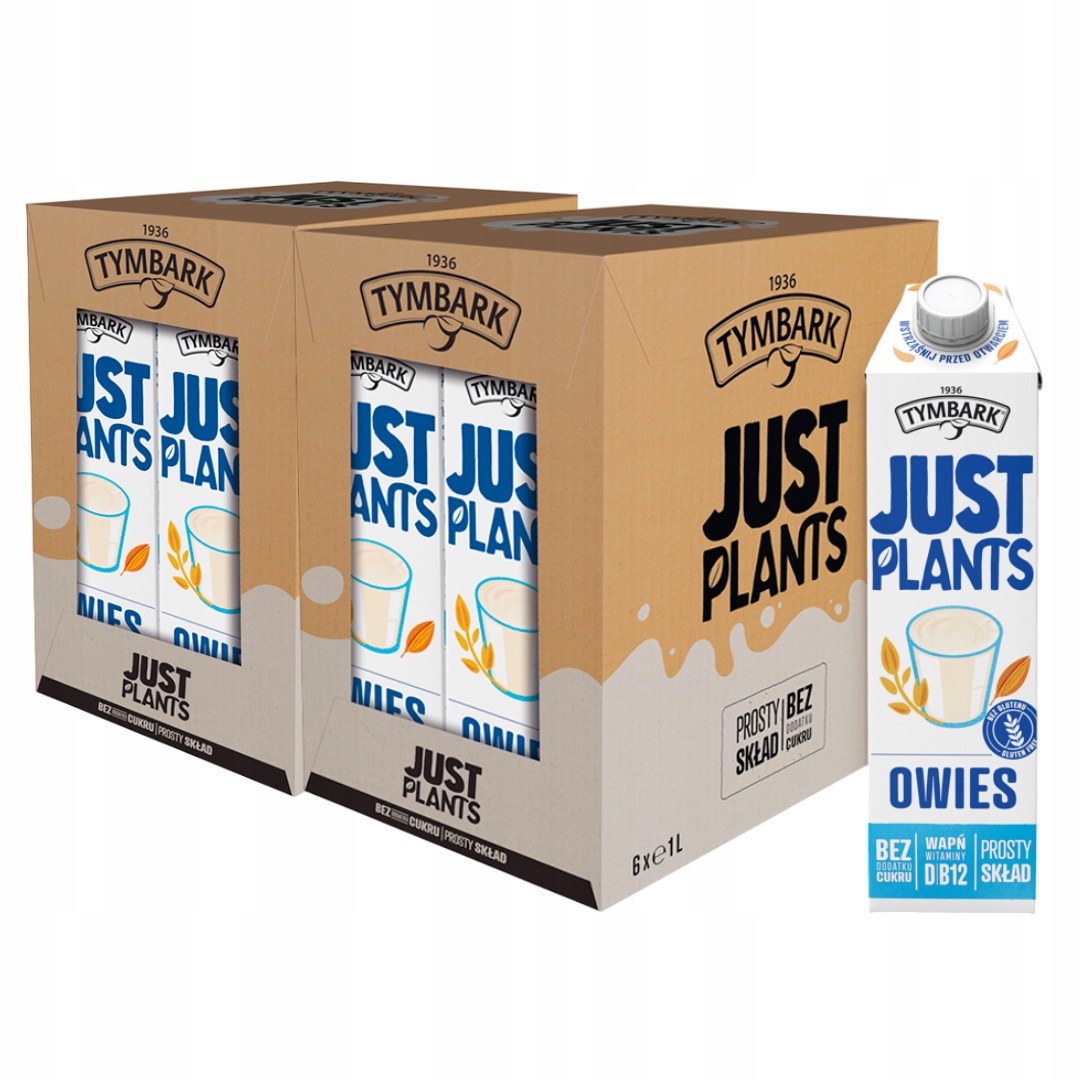 Levně Rostlinný ovesný nápoj Tymbark Just Plants s vápníkem 12 x 1 l