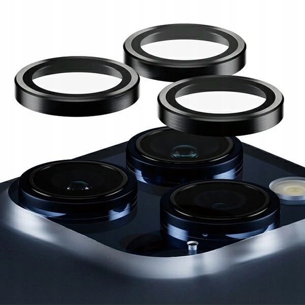 Sklo fotoaparátu PanzerGlass Hoops Camera pro iPhone 15 Pro 15 Pro Max, černá