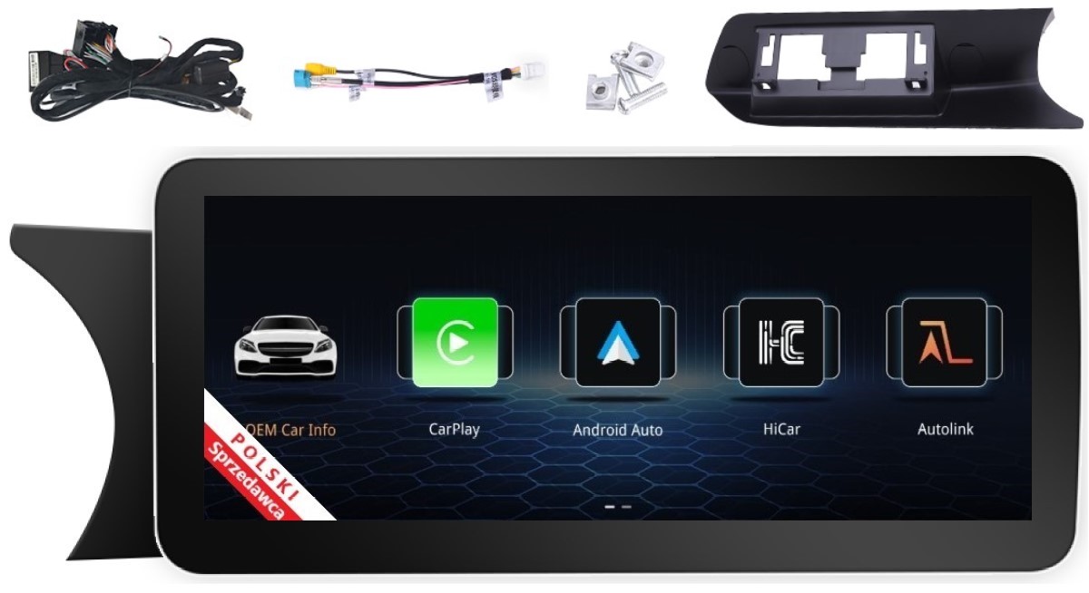 10,25" Navigace Linux Mercedes C W204 Ntg 4.5 Android Auto Apple Carplay