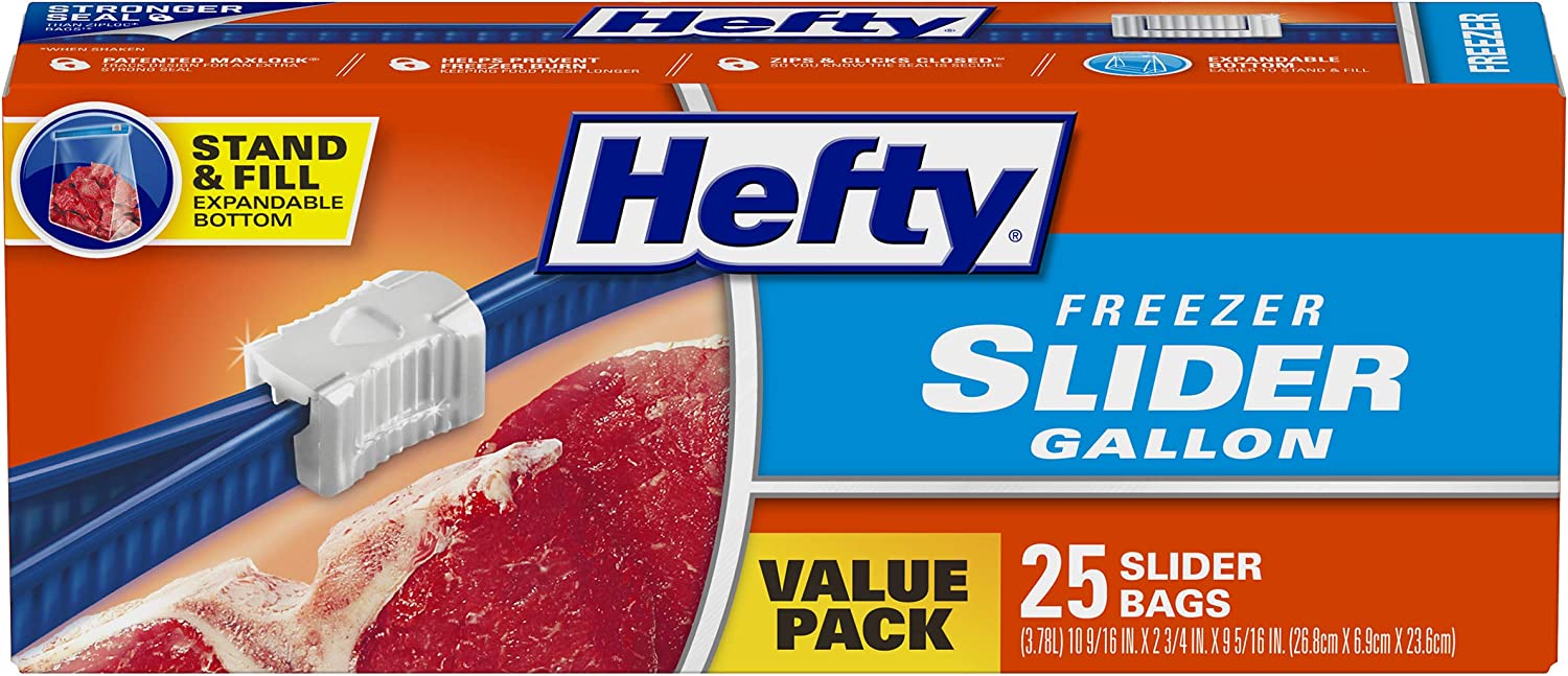 

Hefty Slider Freezer Storage Bags 25 Toreb
