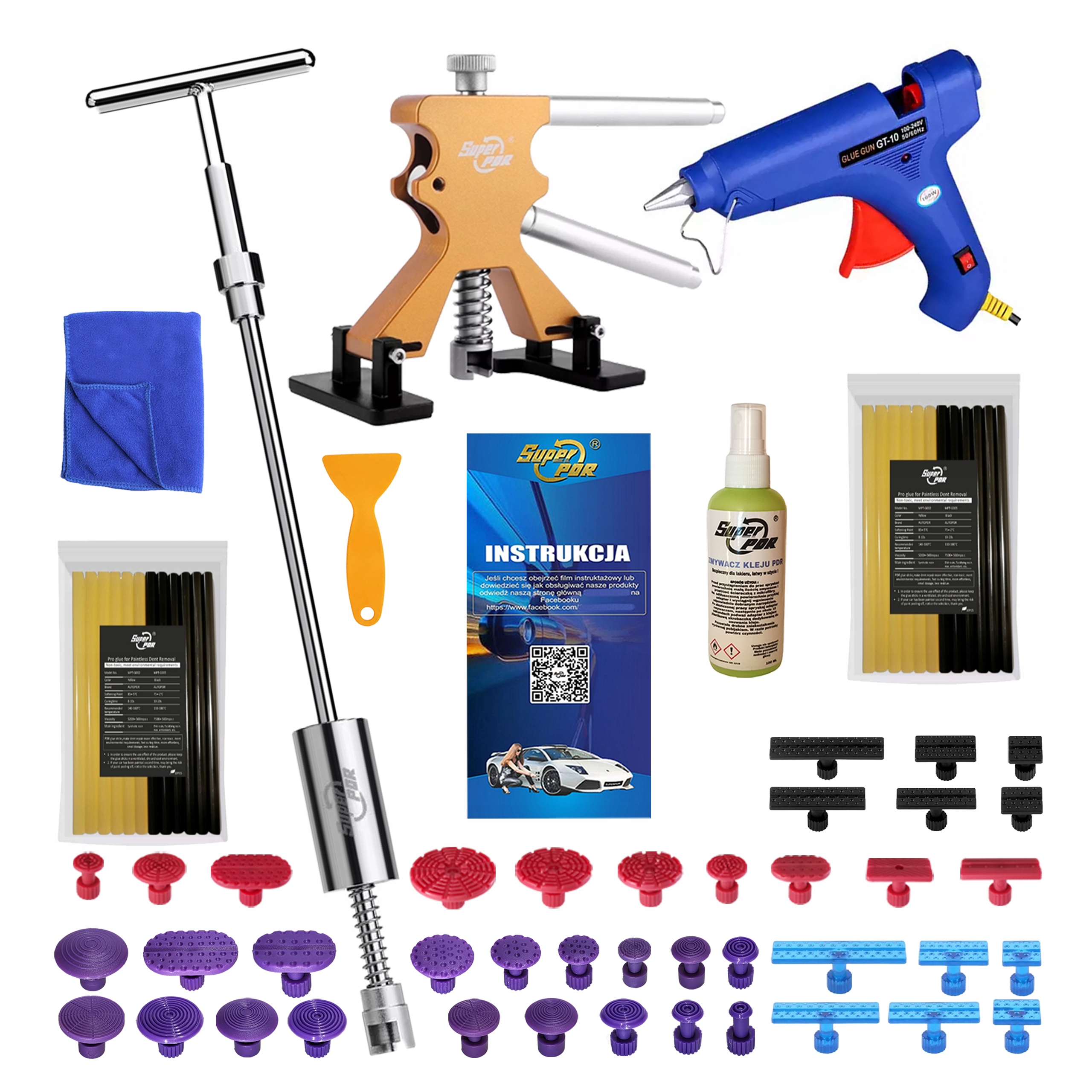 Sada nářadí pdr Vytahování promáčklin Setrvačné kladivo