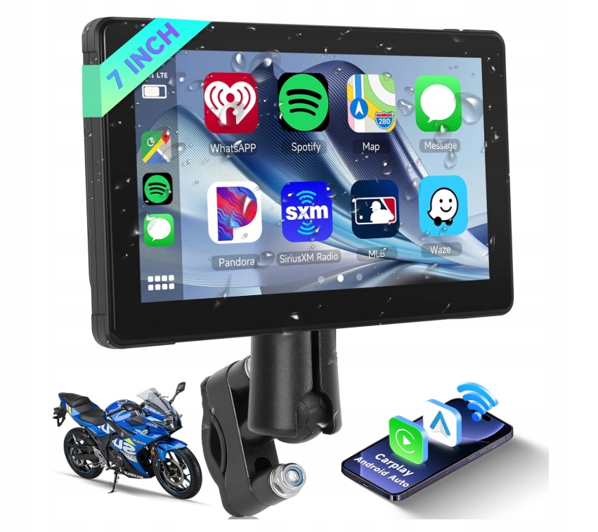 7-palcový bezdrôtový prenosný automobilový displej značky Carplay