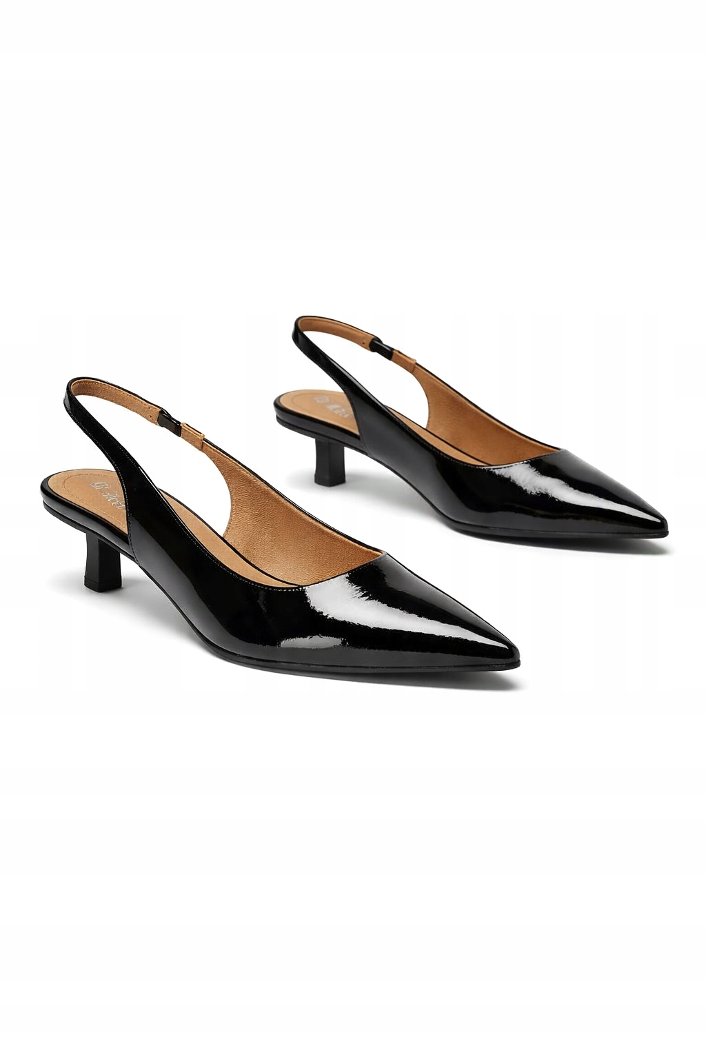 Bianco Lakované Černé Lodičky S Podpatkem A Sloupkem 41 I4A