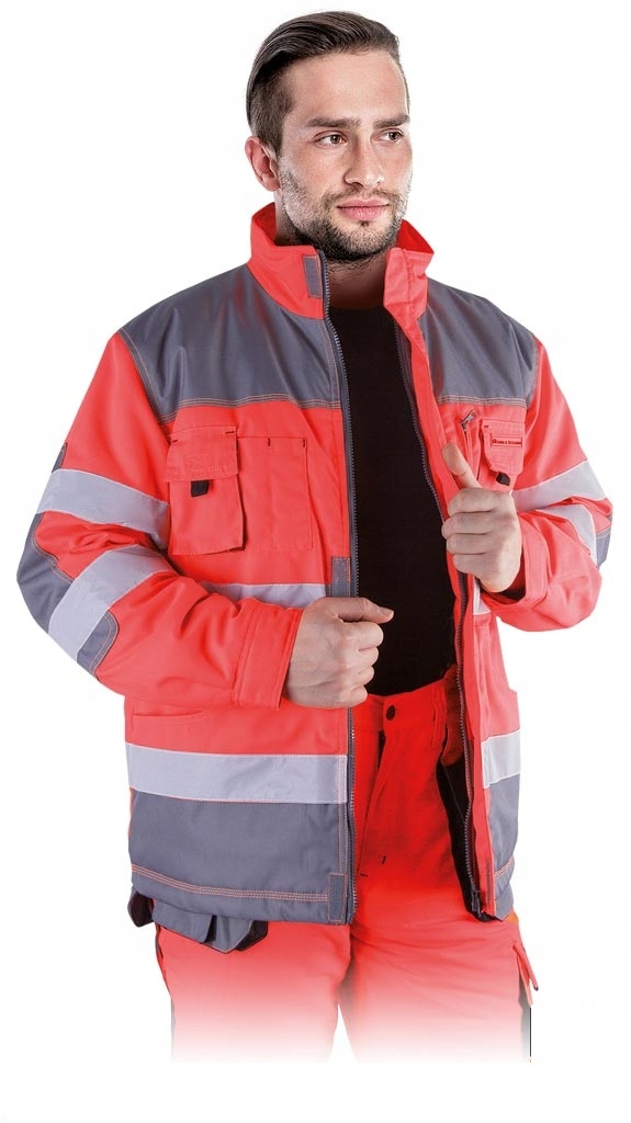 Výstražná zateplená bunda Výstražné Pásy Lh-fmnwx-j Csb vel. M