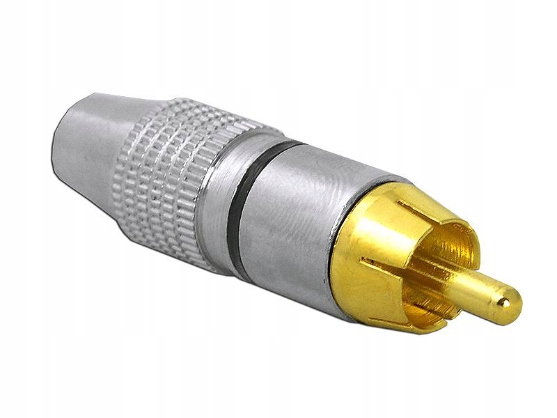 

Wtyk Rca cinch na kabel o śr do 6,5mm srebrny(2962