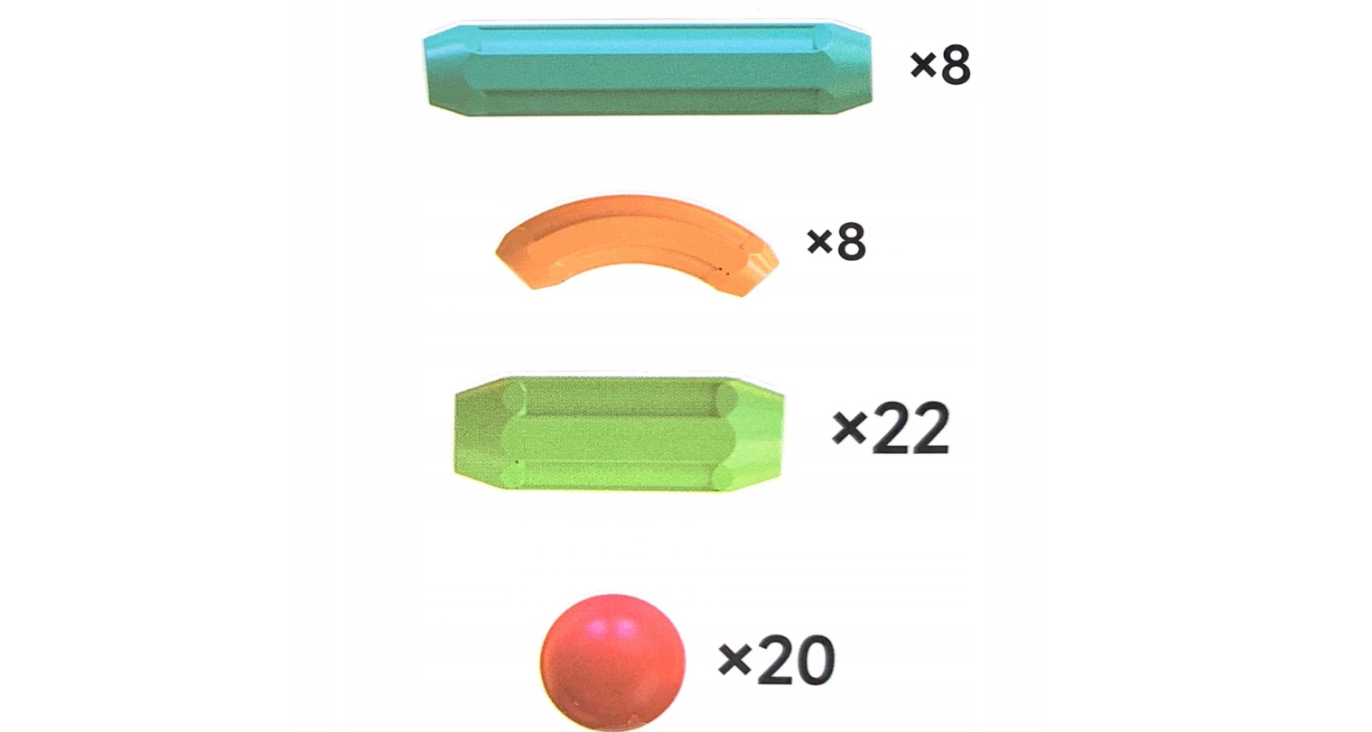 KLOCKI MAGNETYCZNE DLA DZIECI MAGNETIC STICKS 58el Wiek dziecka 3 lata +