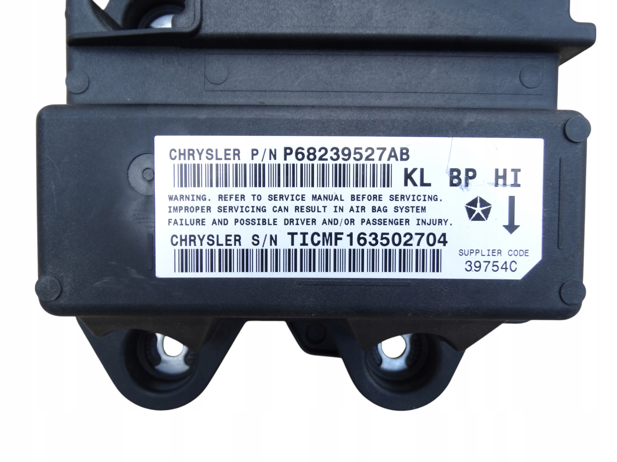 module SENSOR control unit AIR BAG JEEP CHEROKEE V KL 13-18 P68239527AB