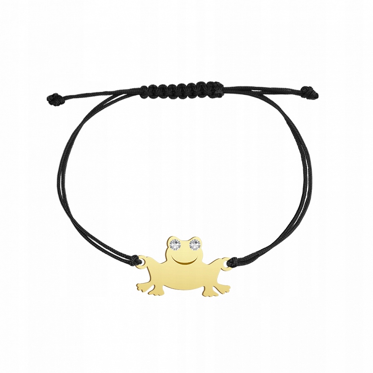 

Pozłacana Bransoletka Żaba Dedykacja