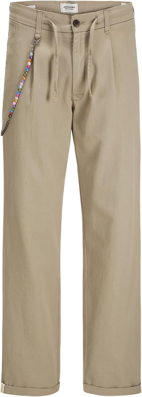 Jack & Jones Béžové Chinos Kalhoty S Barevným Přívěskem 36/32 6FA