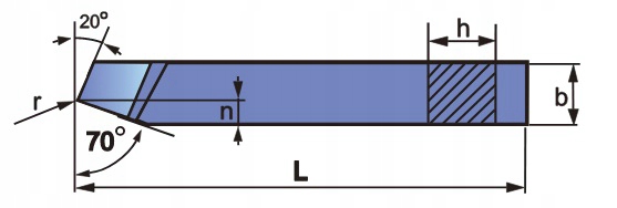 NÓŻ TOKARSKI NNZA 10X10 PRAWY PROSTY SW7M TOCZENIE Kod producenta NNZa_1010