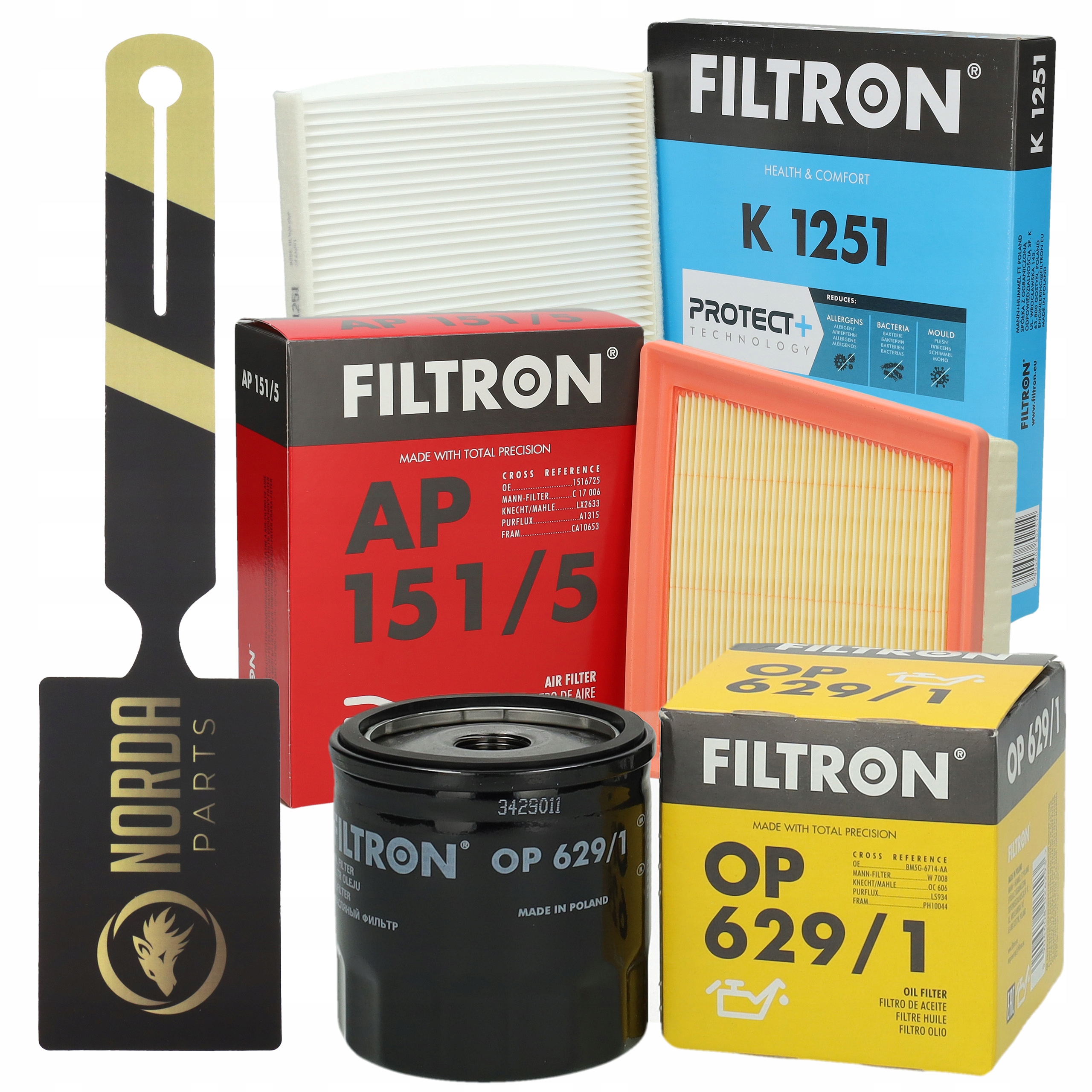 Filtron zestaw filtrów Ford Fiesta VII MK7 1.25 1.4 1.6