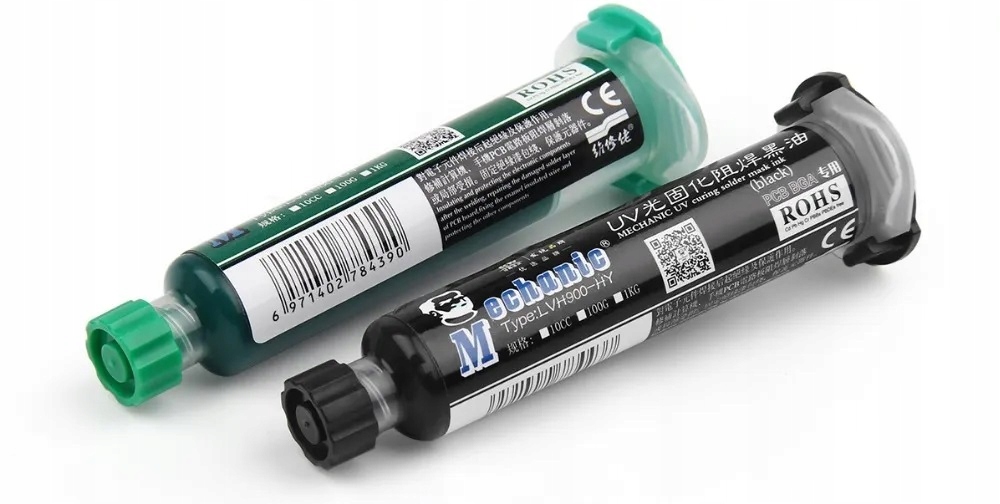 Soldermaska do płytek drukowanych utwardzana UV UVH900-LY ZIELONY Mechanic Kod producenta LVH900-GY