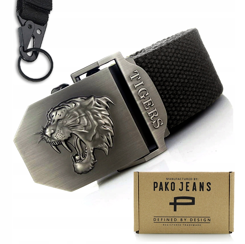 

Pasek męski Mocny Premium karabińczyk Tiger