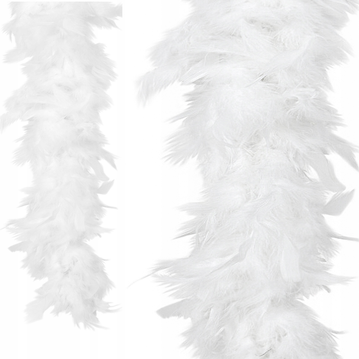 

Boa Szal Z Piór Długie Biały Retro 180cm Karnawał