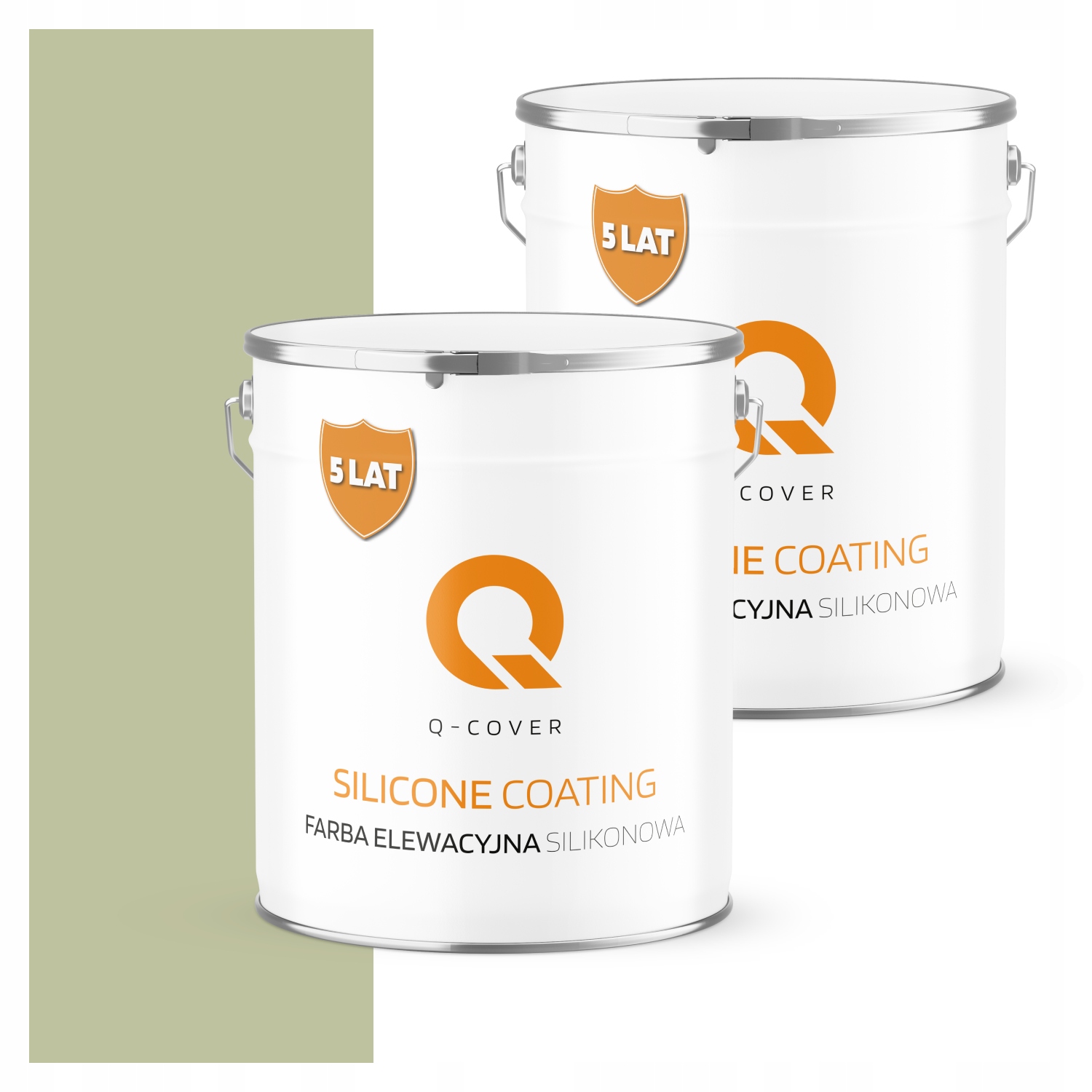 Fasádna silikónová farba 5L Fasáda Uv štruktúra Farba Zelená Jasná