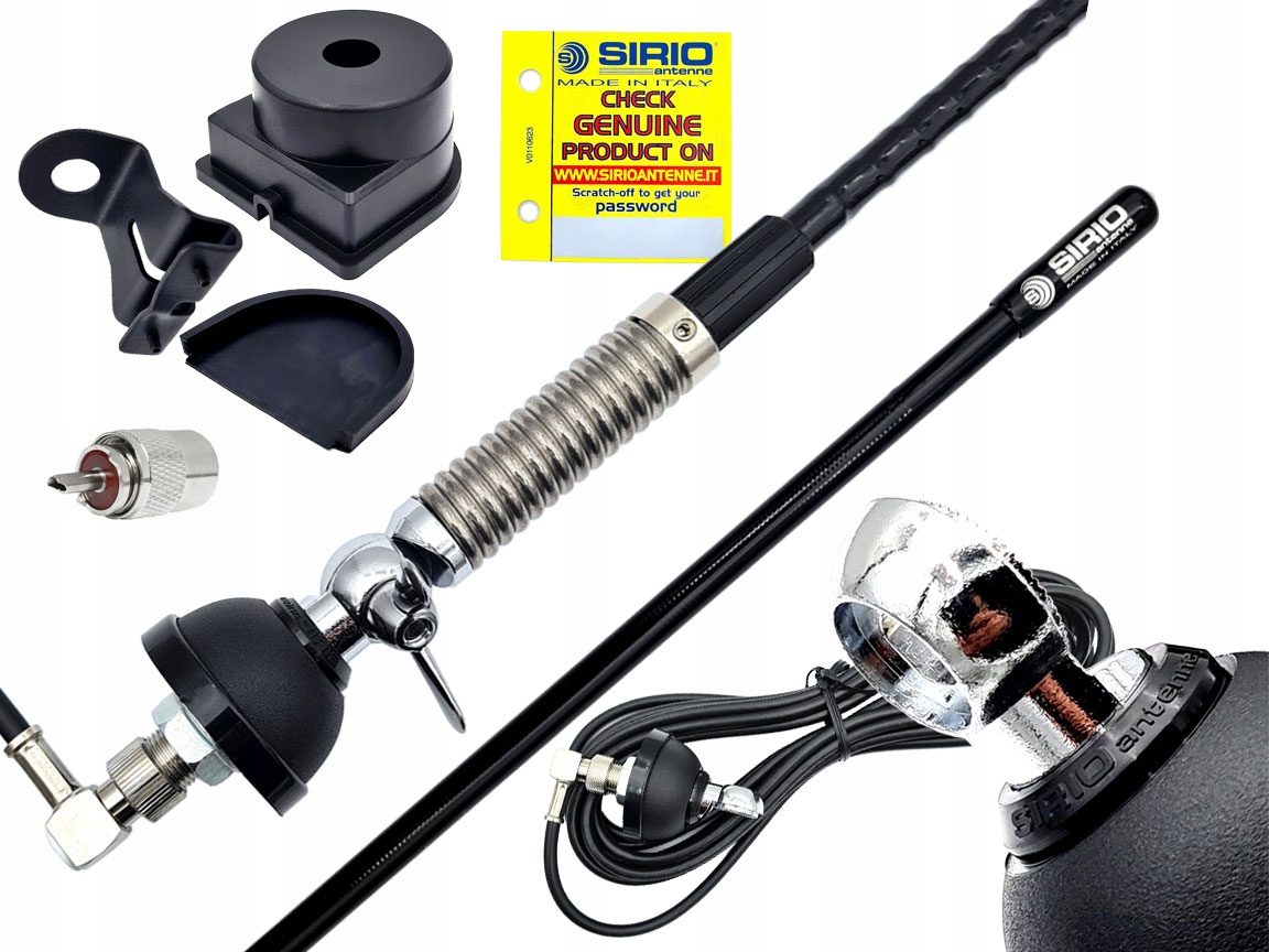 Montážní Anténa Cb Sirio T3 27 63 cm Helikální Efektivní SF40 na Off-Road