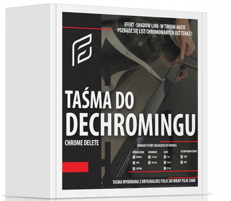 TASMA CZARNY POLYSK 10m 3 5cm FOLIA DECHROMING 3M Function surface protection color change