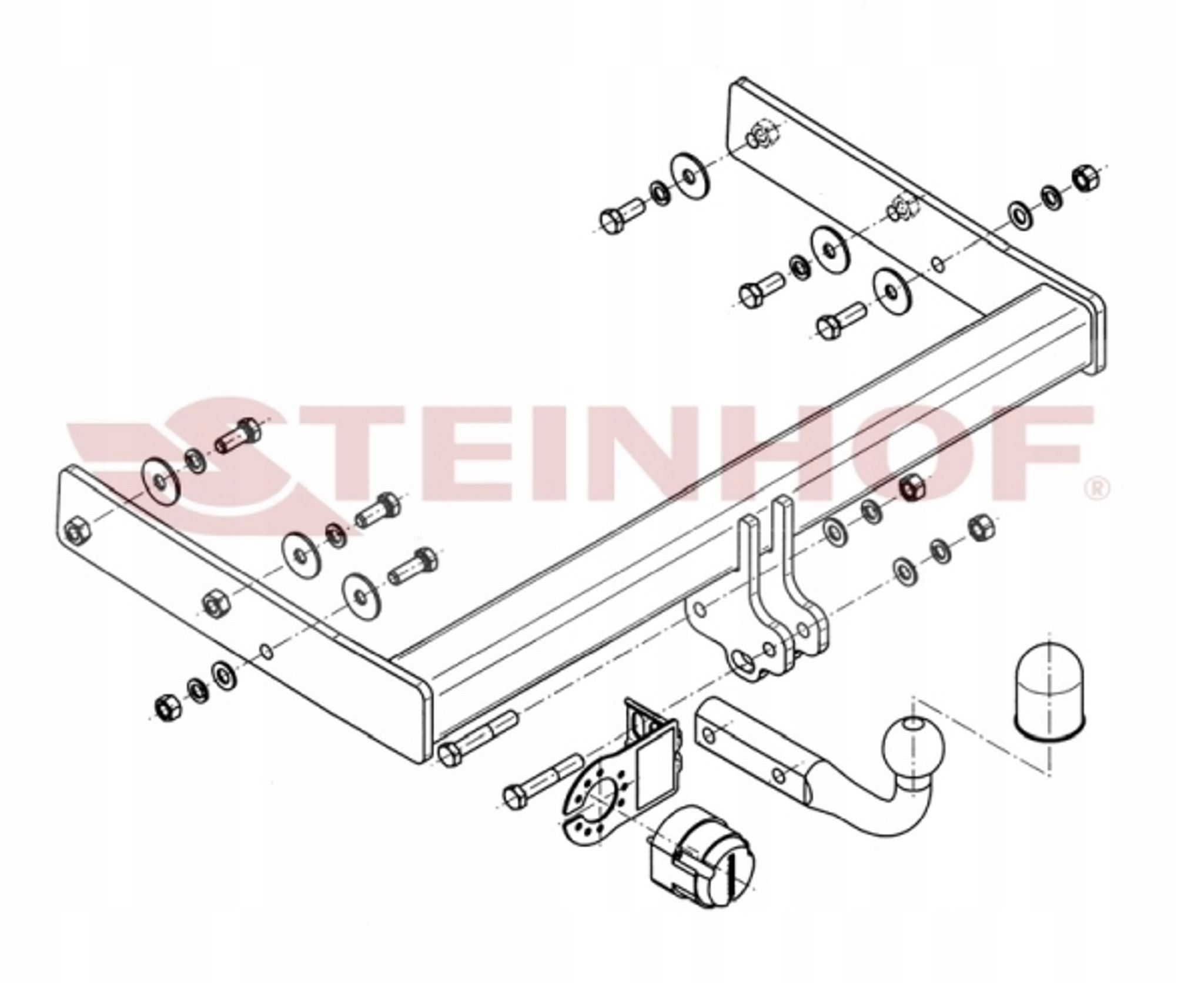 HAK HOLOWNICZY VW TRANSPORTER T5 (FURGON, MINIBUS) 2003- V-119
