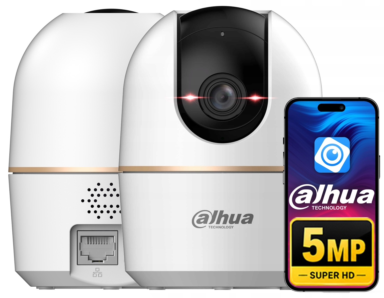 WiFi kamera vnitřní chůvička 5MPx Dahua Hero Otočný mikrofon Reproduktor