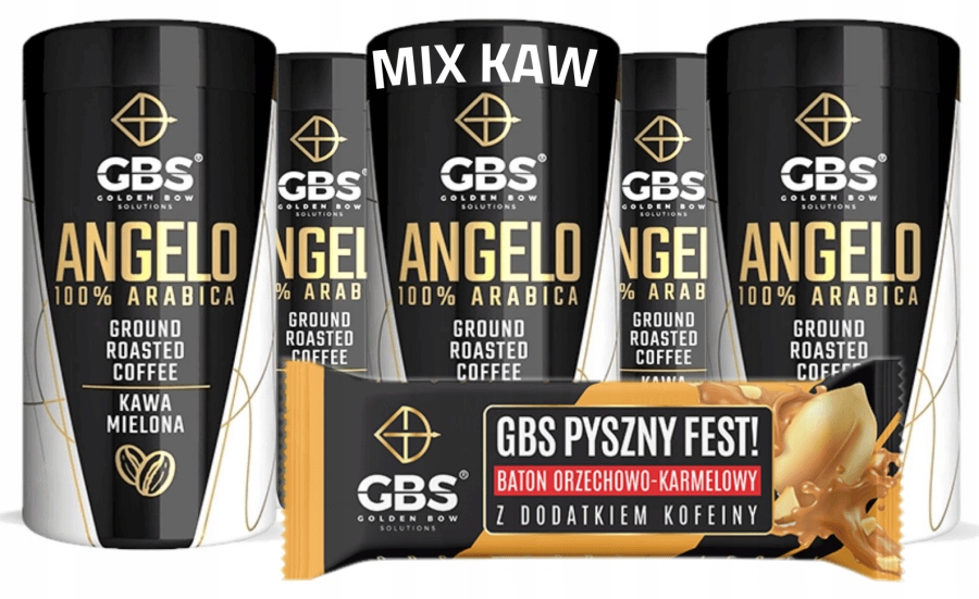 Kawa Gbs mielona 5x150g zestaw dowolne smaki Baton Gbs pyszny fest