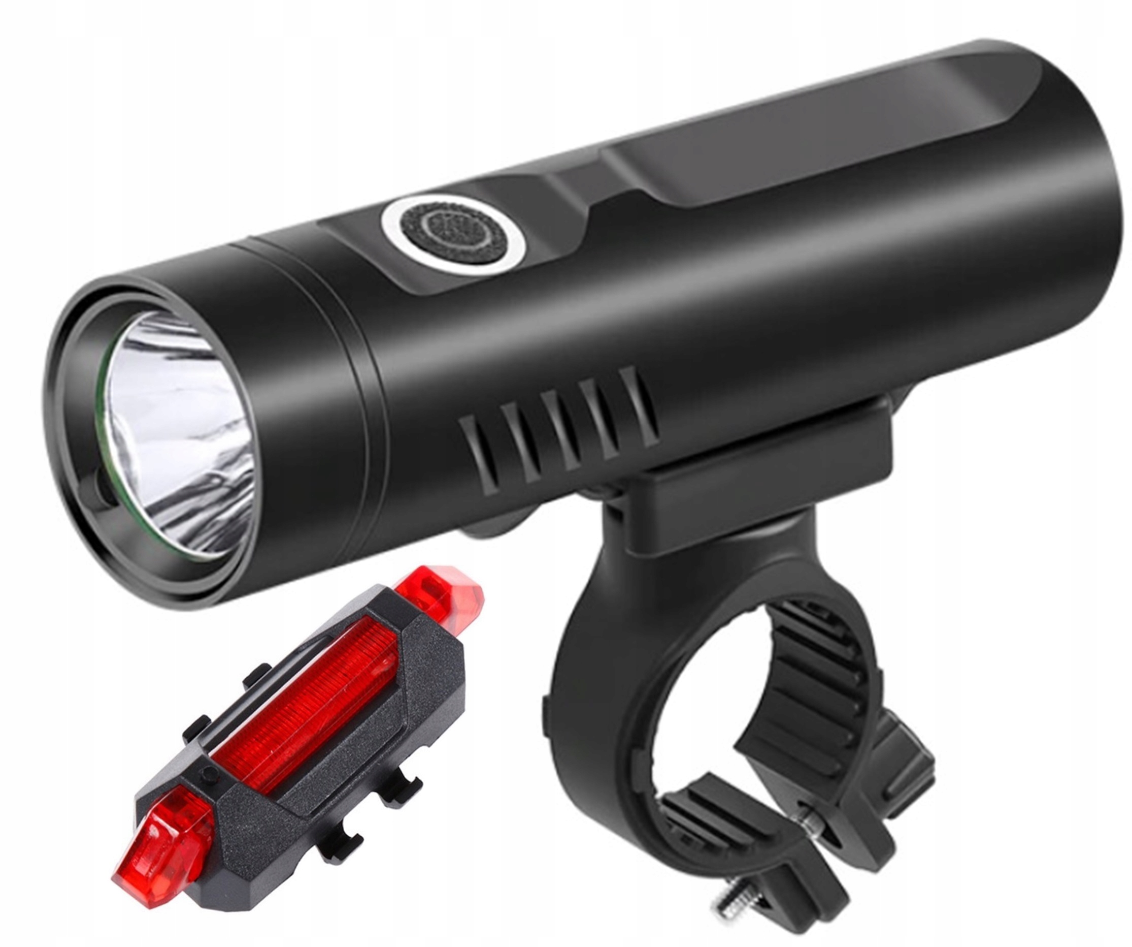 

Zestaw lampka Rowerowa Led latarka Usb BL-BX1 +tył
