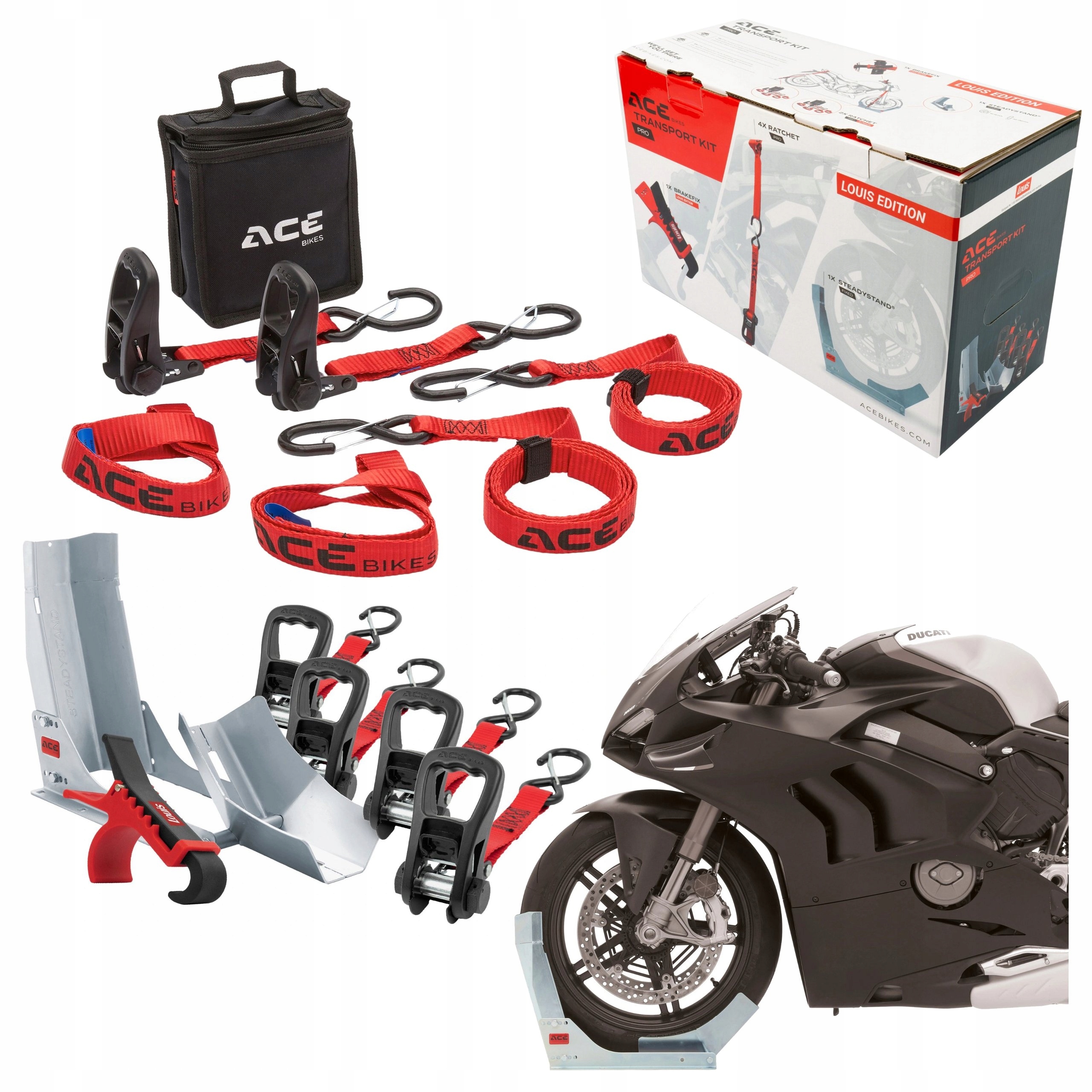 Prepravný Set, Stojan, Upevňovacie Pásy, Zámok, Kompletná Sada Acebikes